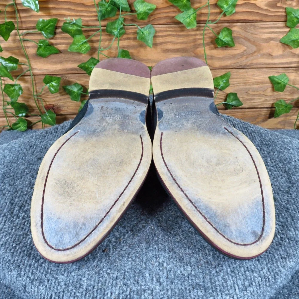 Johnston & Murphy Conard Mens Oxford‎ Size 10 Dress Shoes Navy Blue Suede